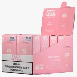 FLUM PEBBLES 6000 PUFFS 10 PACKS JHPL63 - Flum Pebbles Price Peach Orange