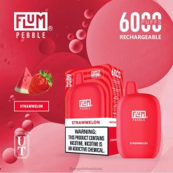 FLUM PEBBLES 6000 PUFFS JHPL76 - Flum Pebbles Wholesale Strawmelon