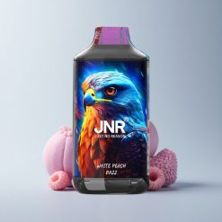 JNR Falcon 16000 White Peach Razz 850mAh 22ml Dual Mesh Coil Smart LED Display Nicotine 0% 2%